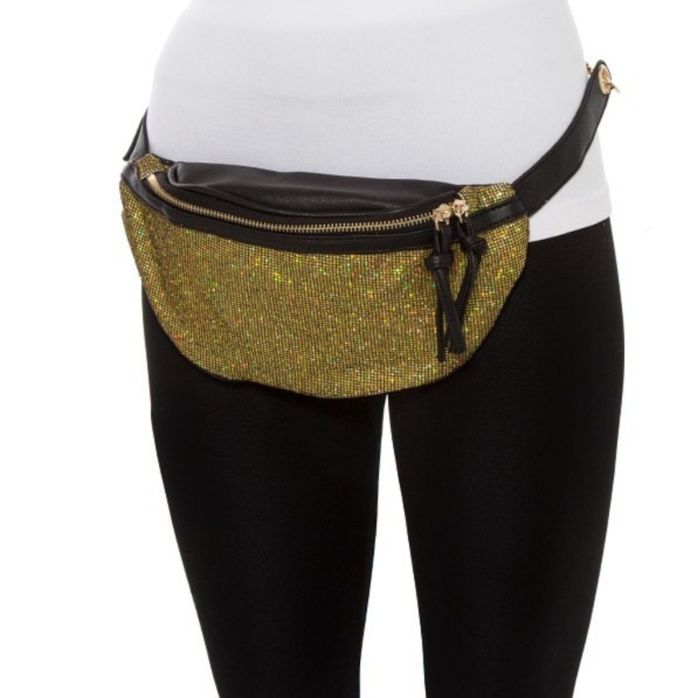 ⭐BEST SELLING⭐SHIMMERY GOLDEN FANNY PACK/ Hobo